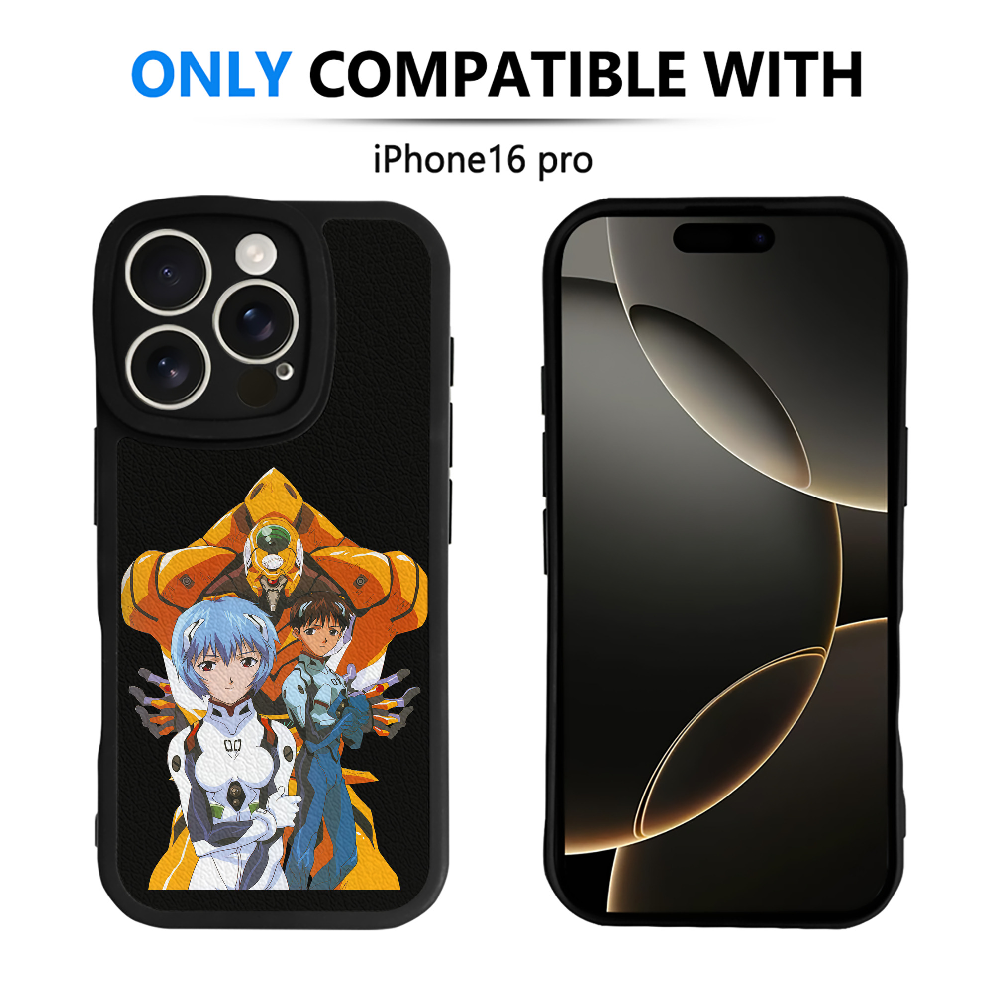 （画像用） EVA 新世紀エヴァンゲリオン 【iPhone 16シリーズ対応】シリコンスマホケース（レザー調） 材質：シリコン